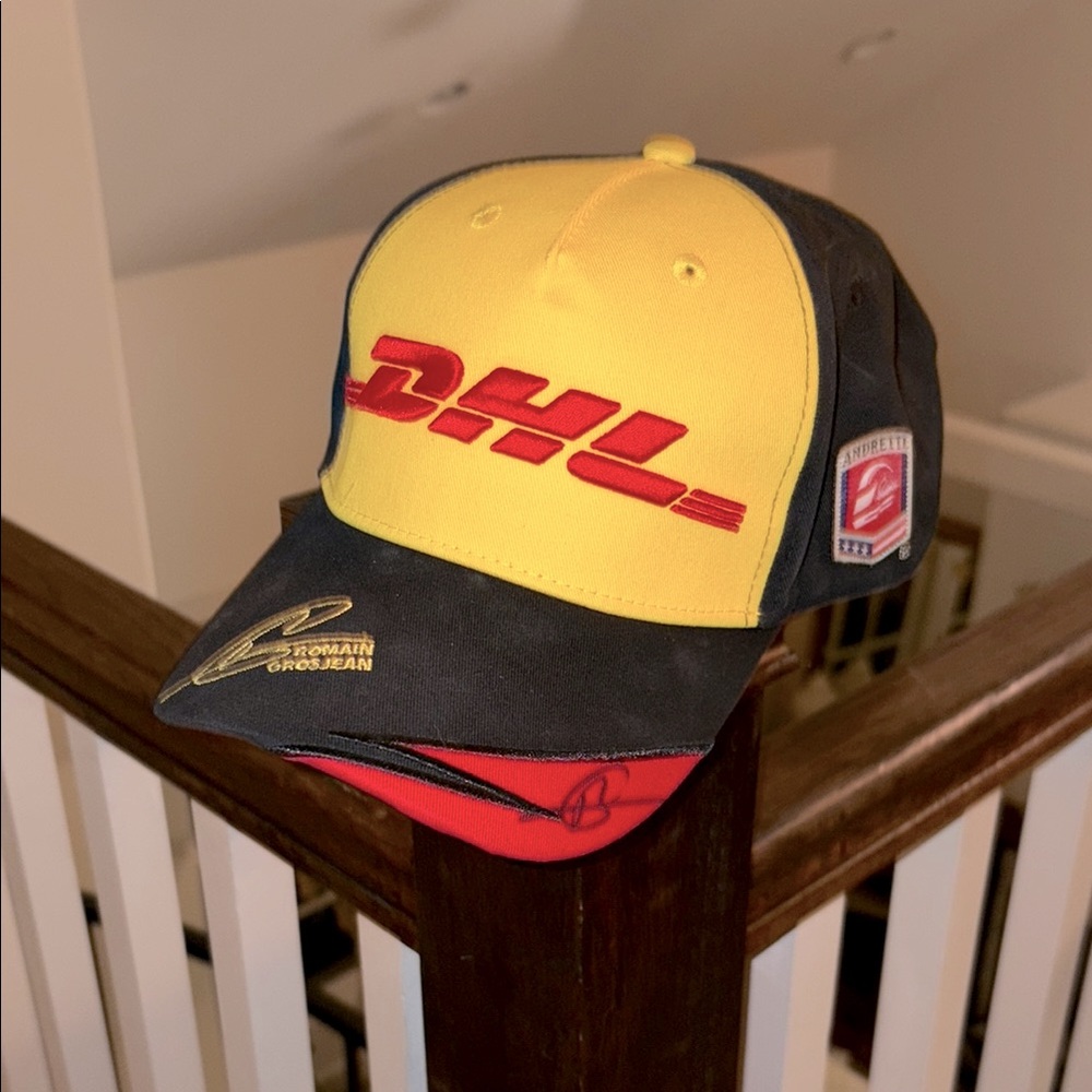 Romain Grosjean *AUTOGRAPHED* DHL hat